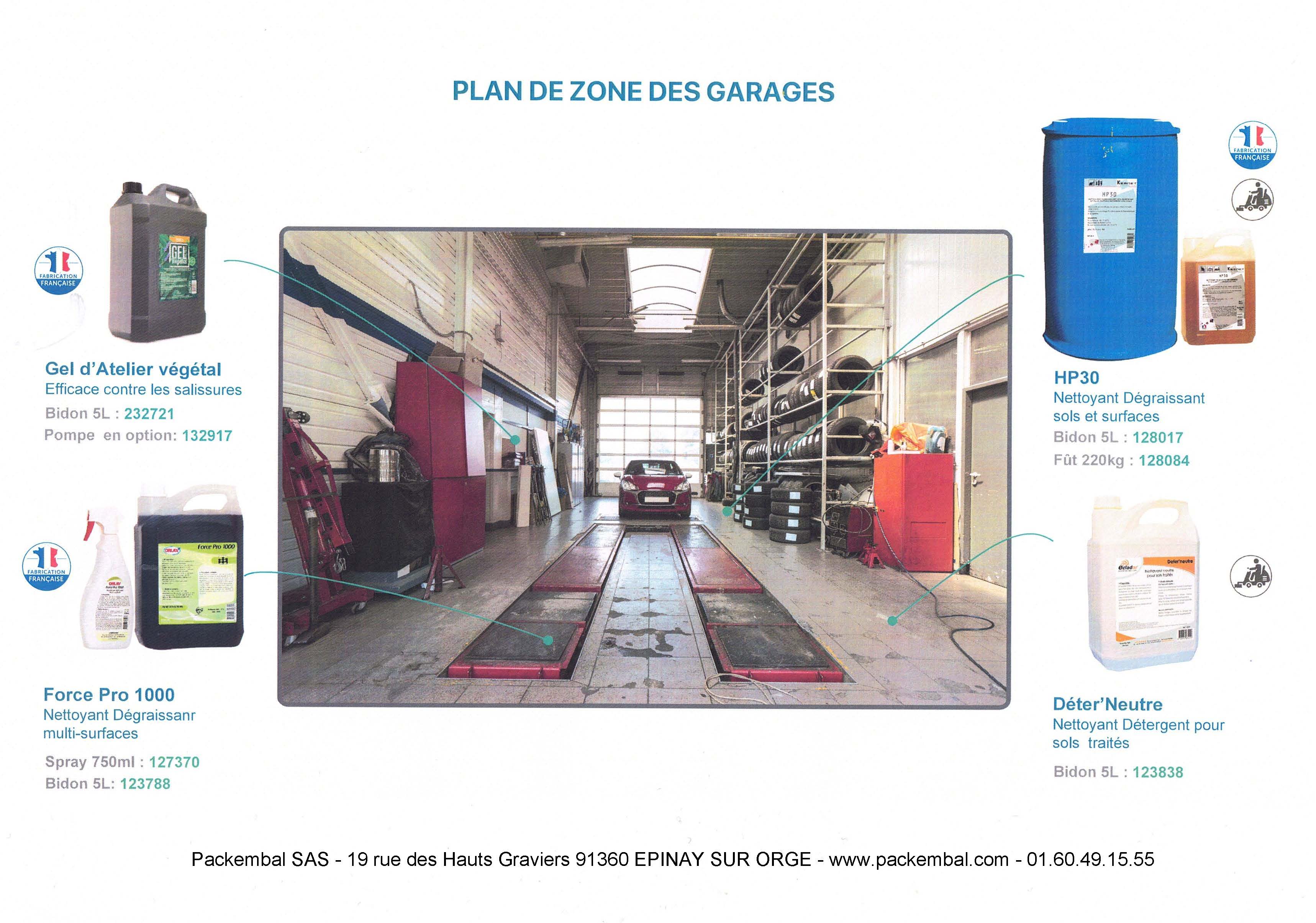 Nettoyer les sols et les outils de votre atelier en achetant des produits d’entretien dégraissants et nettoyants très efficaces.